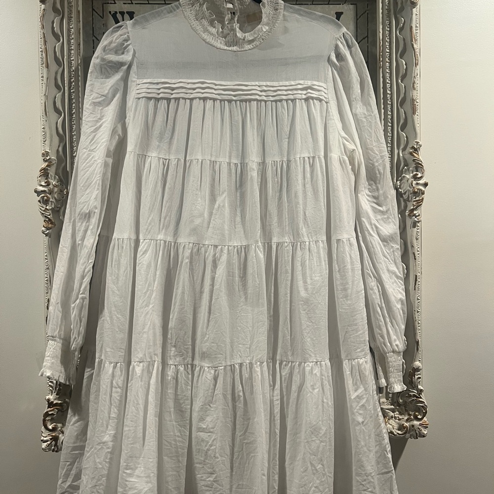 SOLD! Michael Kors White Tiered Baby Doll Dress